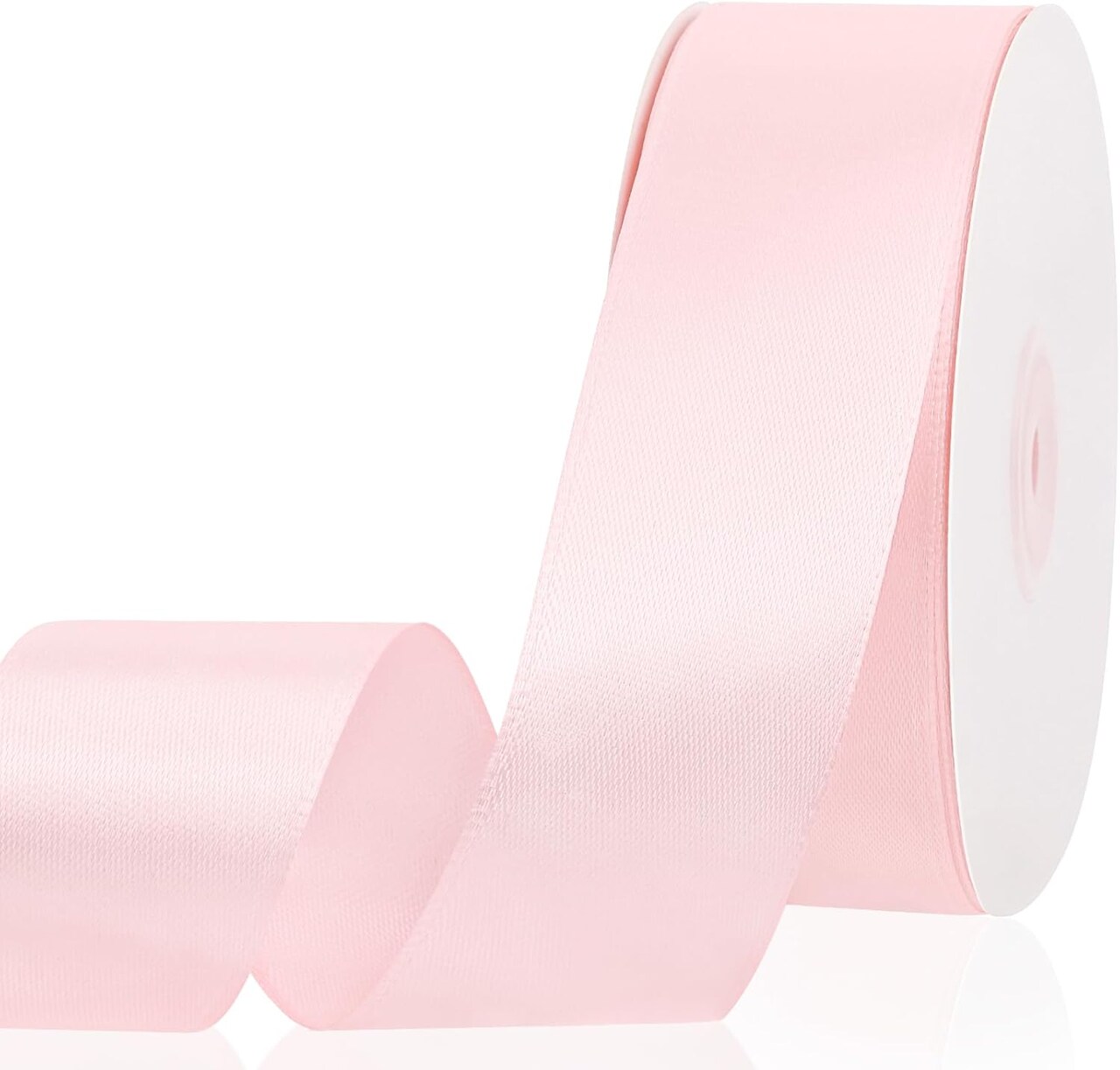 Light Pink Satin Ribbon 1-1/2 Inch,50 Yards Light Pink Fabric Ribbon for Gift Wrapping,Crafts,Flower Bouquet,Bows Making,Balloons,Wedding,Birthday Party,Baby Shower Decoration